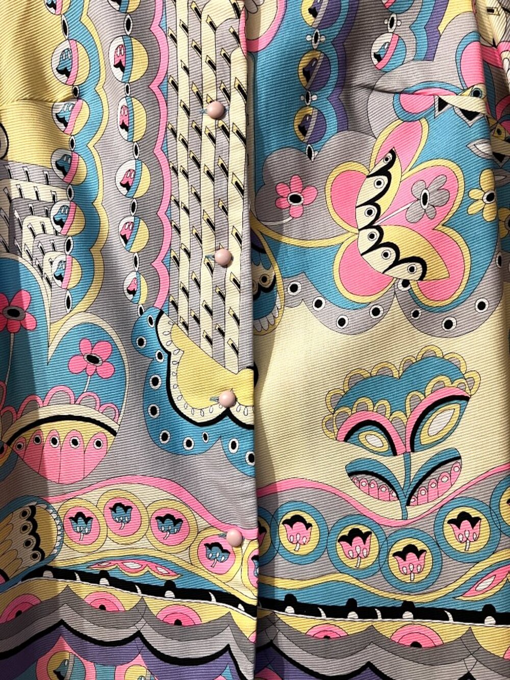 Vintage 1970s Colorful Psychedelic Top or Dress Size Large NWT - Picture 9 of 15